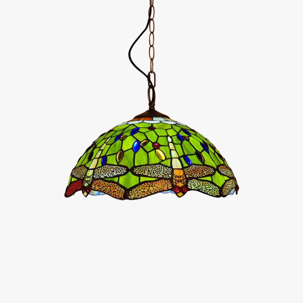 Eryn Vintage Art LED Pendelleuchte Farbig Glas Wohnzimmer