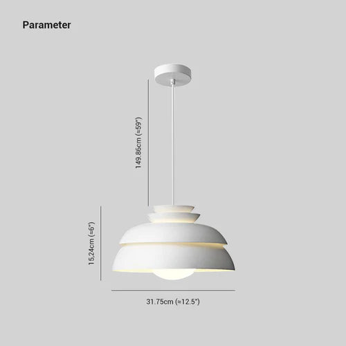 Morandi Modern LED Pendelleuchte Weiß Schlafzimmer/Esszimmer Metall