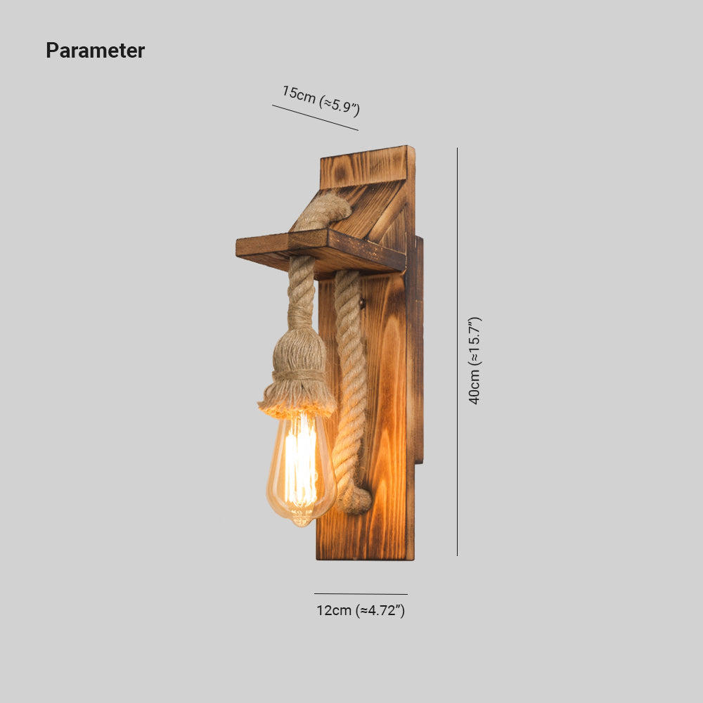 Austin Designer LED Wandleuchte Innen Holz Wohnzimmer/Schlafzimmer