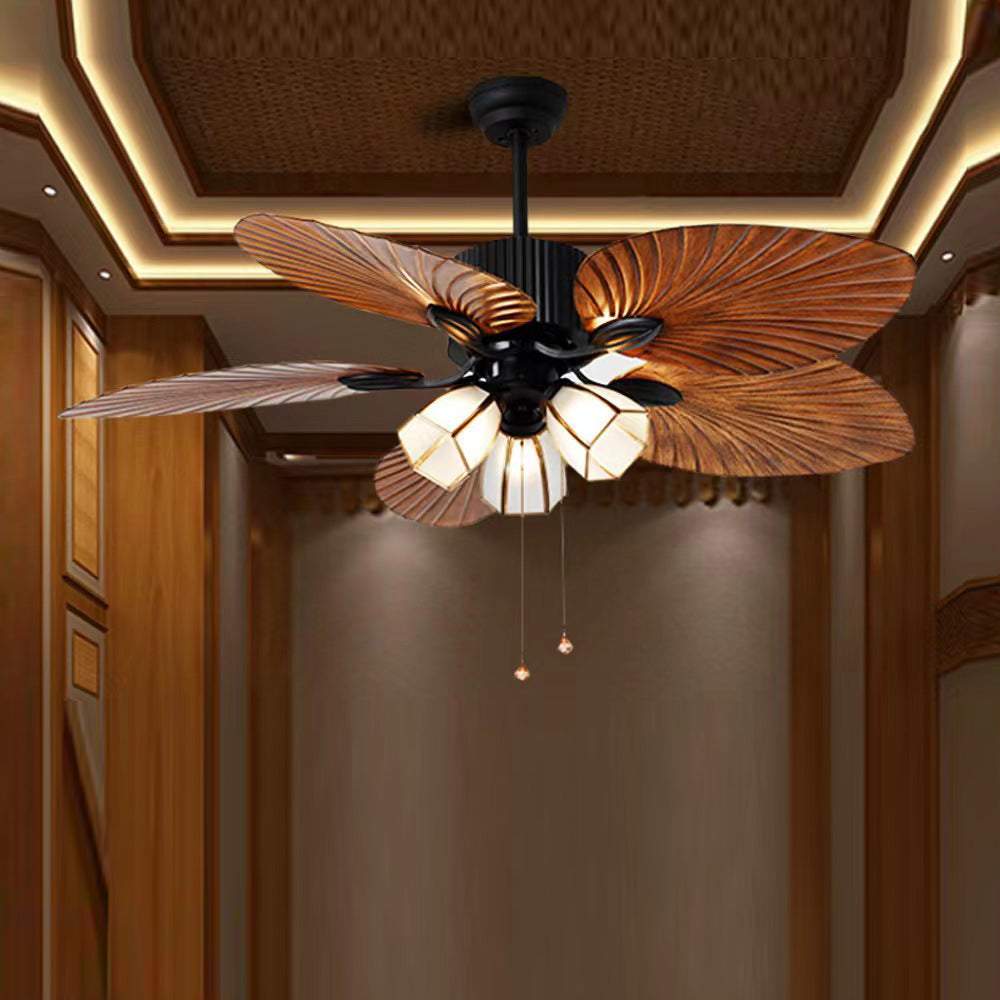 Bella 5-Blatt-Deckenventilator mit Beleuchtung, 3/5-flammig, ∅130CM