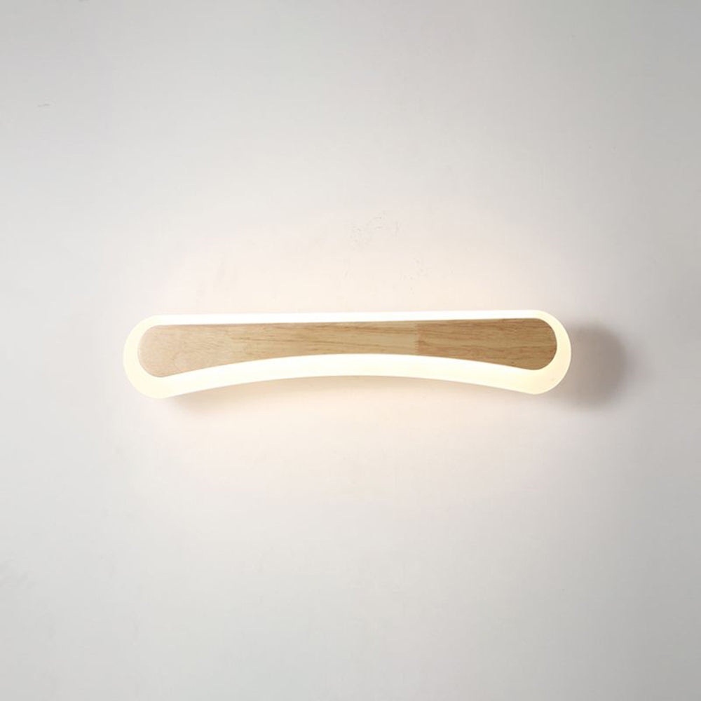 Ozawa Modern LED Wandleuchte Schlafzimmer/Badezimmer Dimmbar Holz