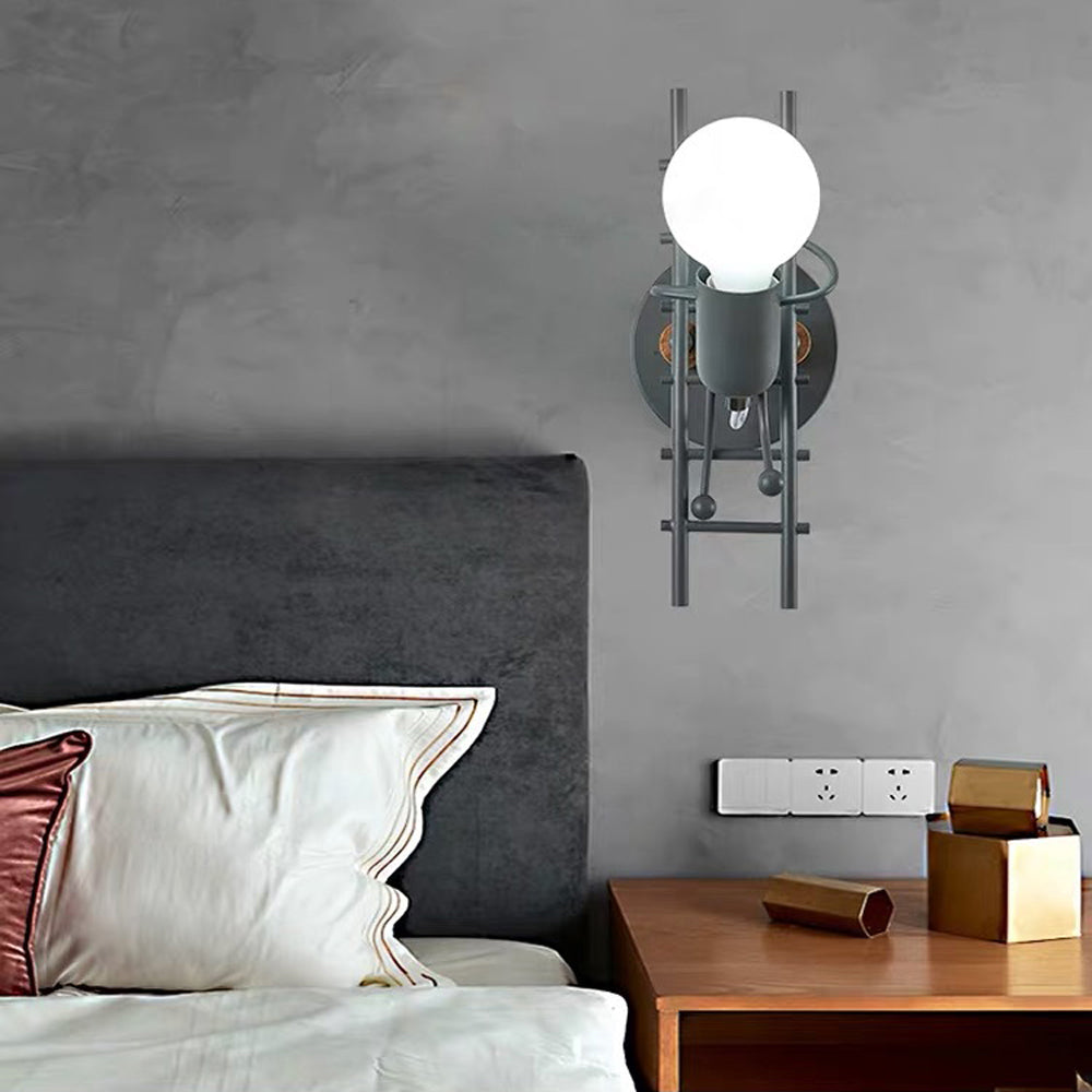 Luxo Modern LED Wandleuchte Arbeitszimmer/Schlafzimmer Weiß/Grau