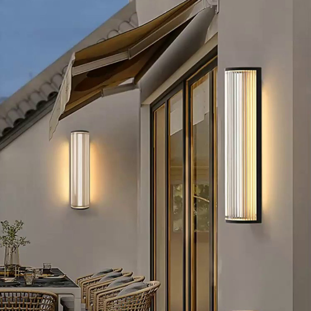 Orr Halbzylinder Außenwandleuchte, LED Solar  Garten/Terrasse