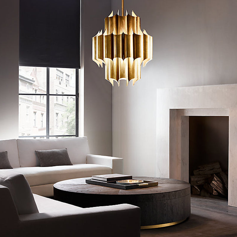 Evette Modern LED Pendelleuchte Gold Ess/Schlaf/Wohnzimmer Metall