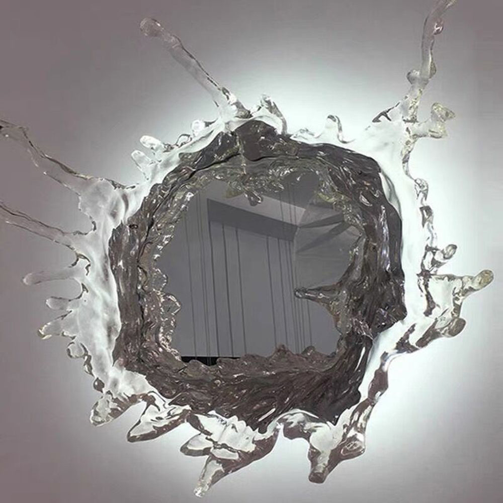 Kristy Modern LED Wandleuchte Spiegel Wasserrippel , Gold/Silber, Metall