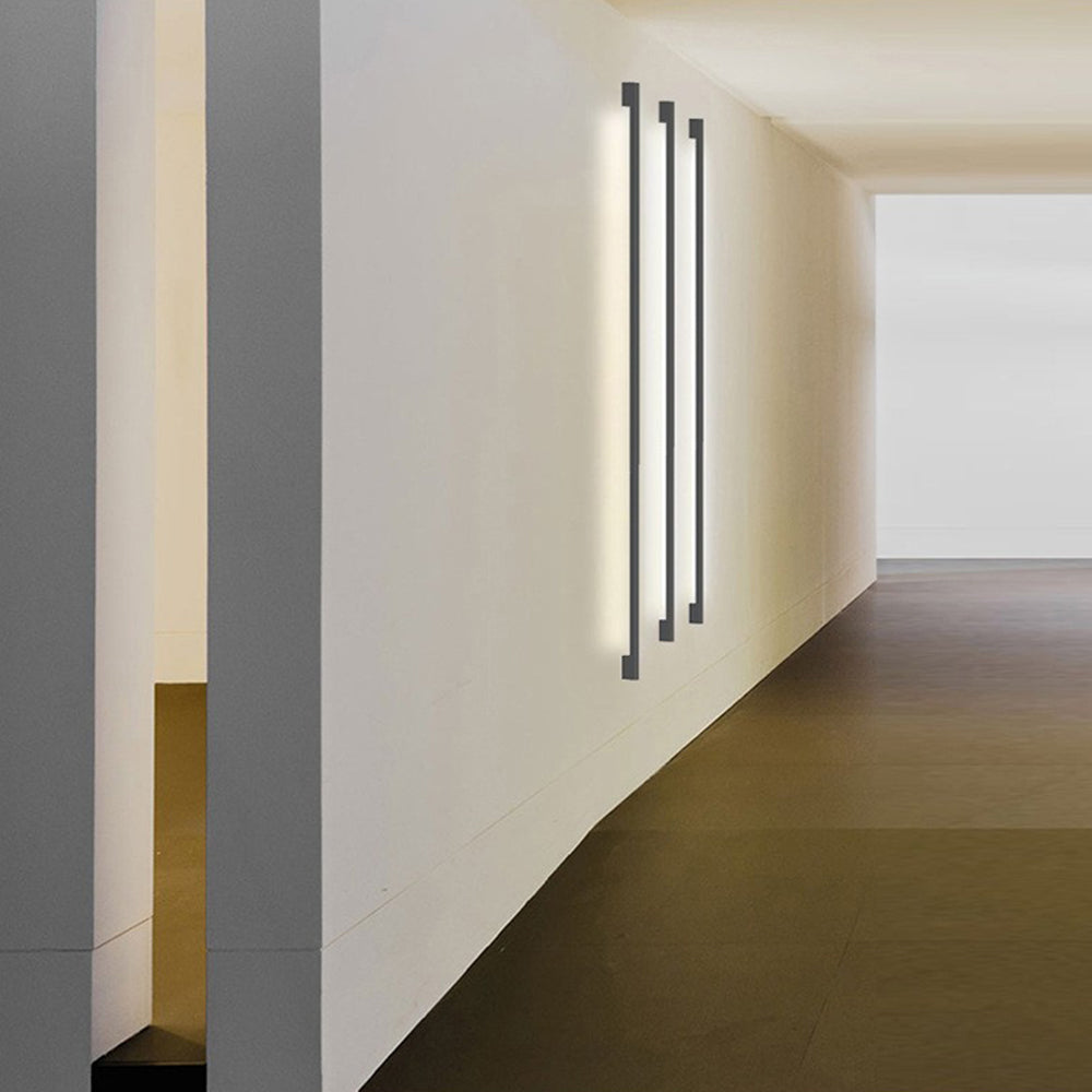 Edge Modern LED Wandlampe Schlank Linear, Schwarz, Wohnzimmer/Innen, Metall
