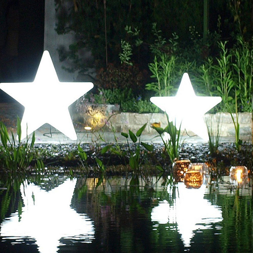 Minori  Modern Sternform LED Außenstehleuchte weiß Garten Acryl 20/30/40/60 CM Lang