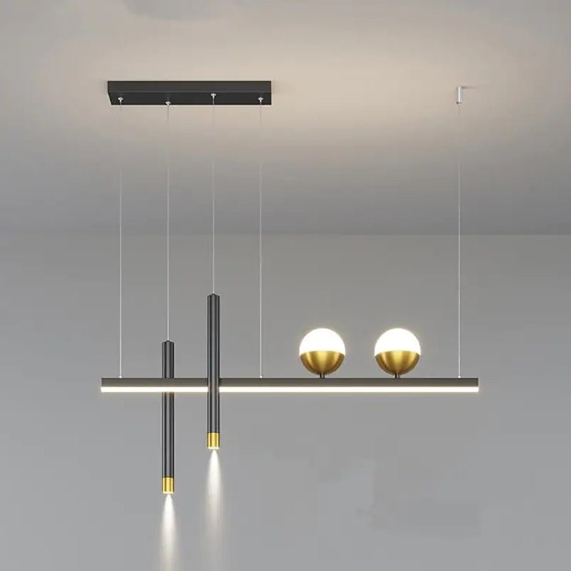 Madina  lineare LED Pendelleuchte aus Metall für Esszimmer