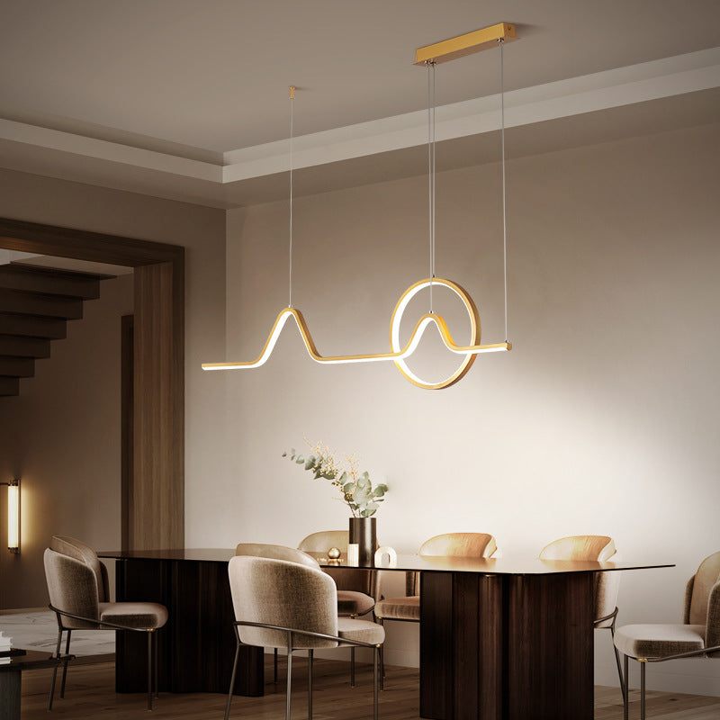 Louise Designe LED Pendelleuchte Schwarz/Gold Wohnzimmer/Esszimmer