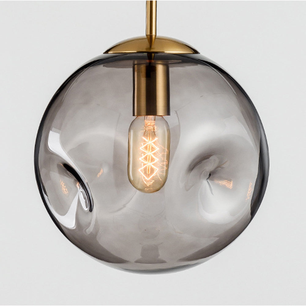 Hailie Moderne LED Pendelleuchte Esszimmer/Schlafzimmer Gold Metall & Glas