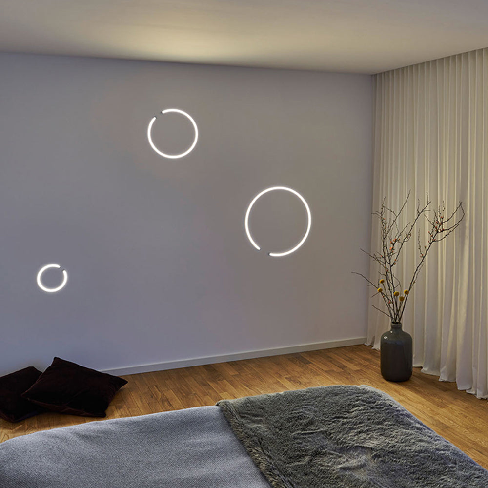Edge Modern LED Deckenleuchte Ring Schwarz/Weiß Wohnzimmer/Schlafzimmer