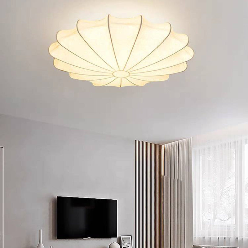 Renée Design LED Deckenleuchte Weiß Schlaf/Wohnzimmer Stoff