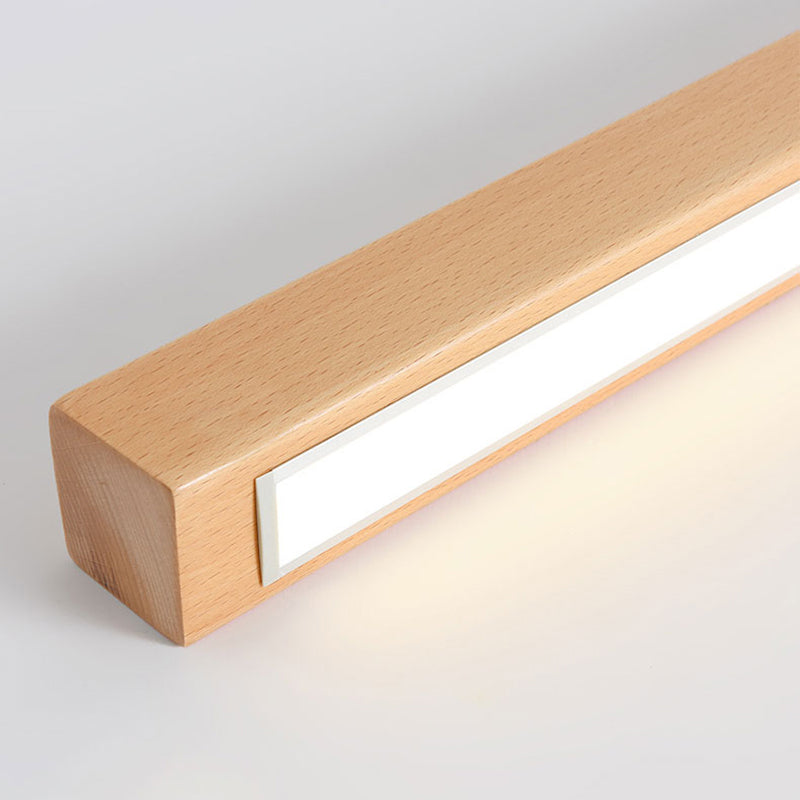 Edge Modern Linear LED Deckenleuchte Holz Schlaf/Wohnzimmer