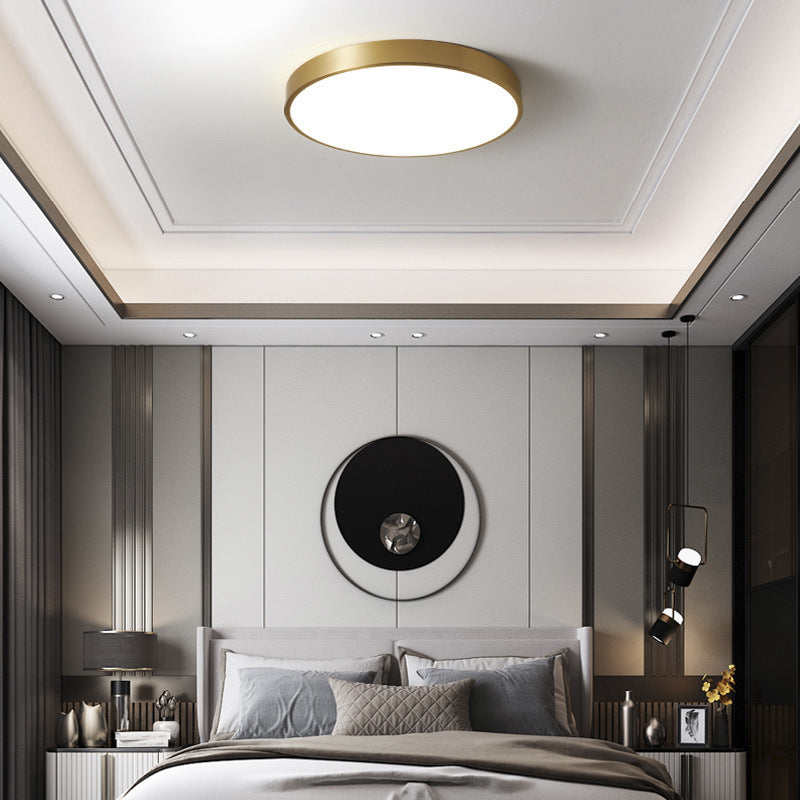 Quinn Modern Rund LED Deckenleuchte Gold Schlafzimmer/Wohnzimmer Metall