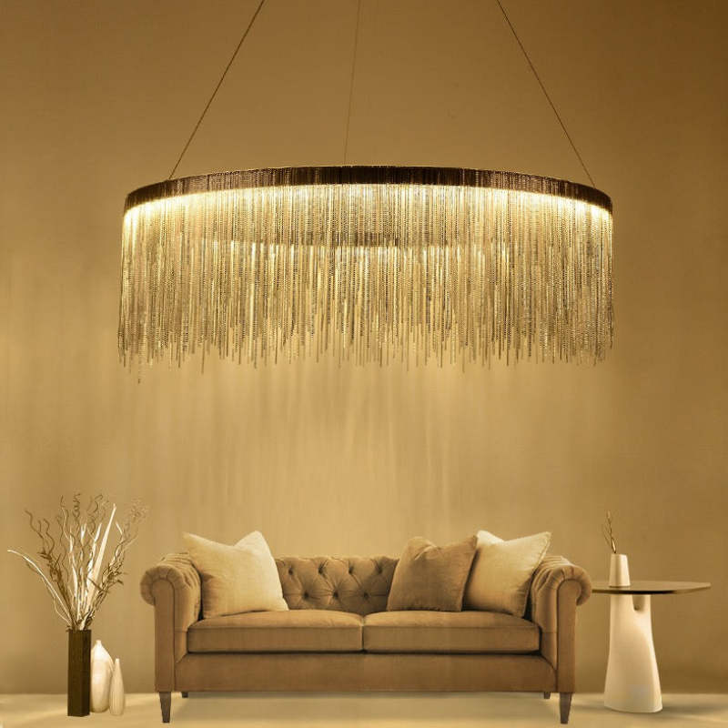 Colon Modern Design LED Kronleuchter Silber/Rosegold Schlaf/Wohnzimmer Metall