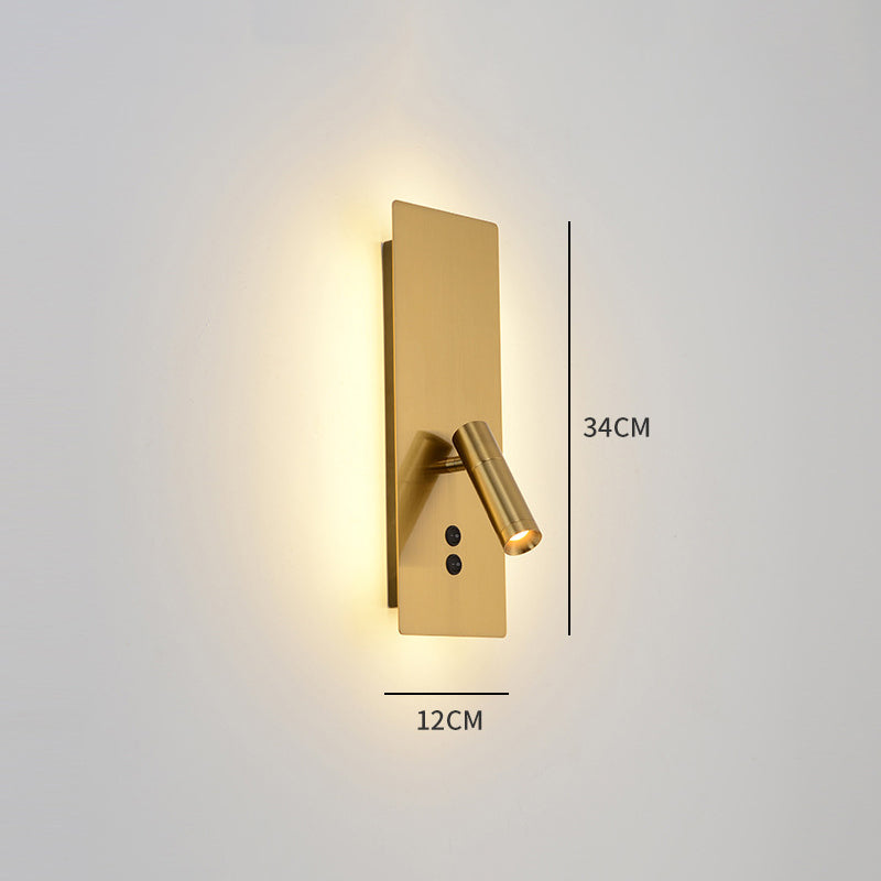 Orr Modern LED Wandleuchte Strahler Schwarz/Gold/Weiß Wohn/Schlafzimmer Treppenhaus Flur Innen  Metall&Acryl