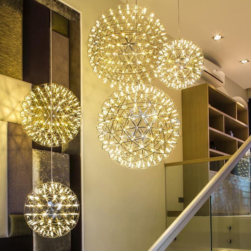Lowry Design LED Kronleuchter Feuerwerk Schlaf/Wohnzimmer Metall