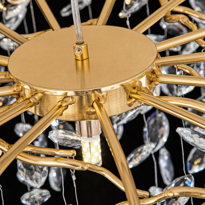 Marilyn Design LED Kronleuchter Gold Wohn/Schlafzimmer
