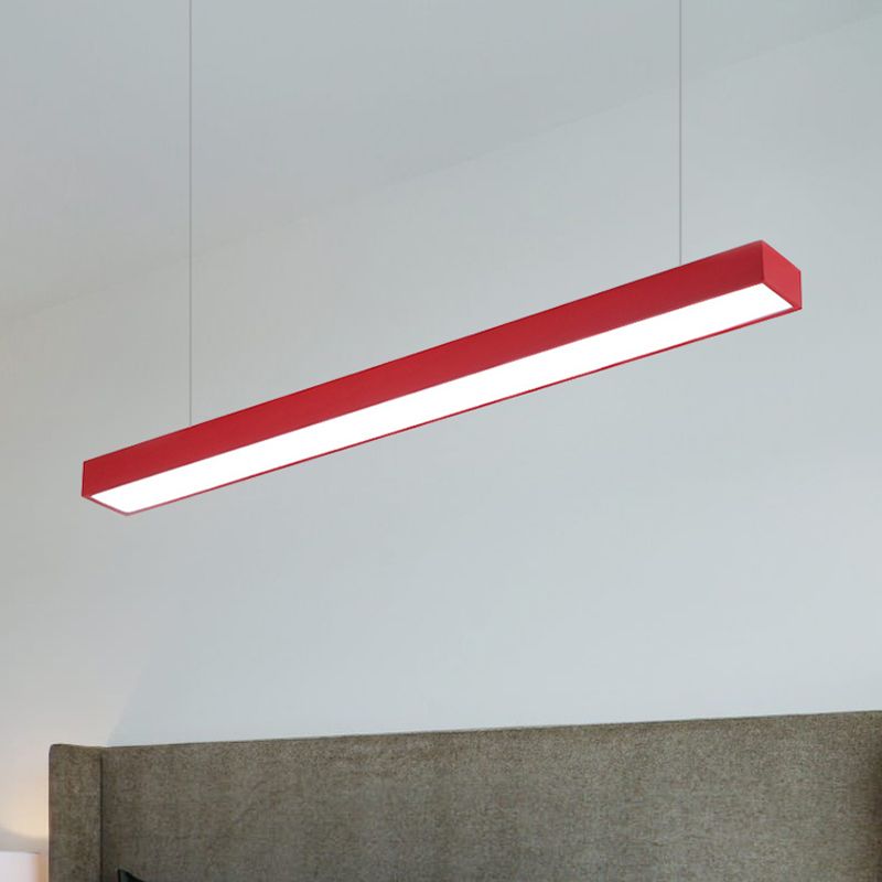 Edge Modern Rechteckig LED Pendelleuchte Rot/Gelb/Blau/Grün Schlaf/Wohn/Esszimmer Metall 120CM Lang
