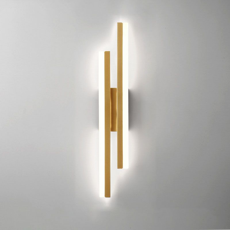 Alana Modern LED Wandleuchte Schwarz/Gold Wohn/Schlafzimmer Acryl&Metall