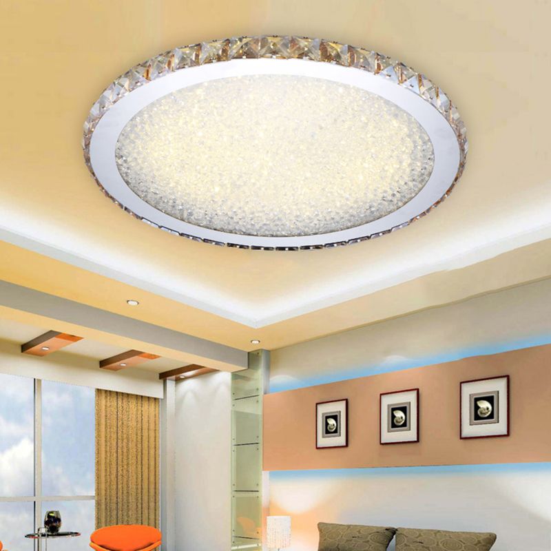 Kristy LED Modern Deckenleuchte Klar/Bernstein Wohn/Schlafzimmer Metall Tageslichtweiß/Warmweiß