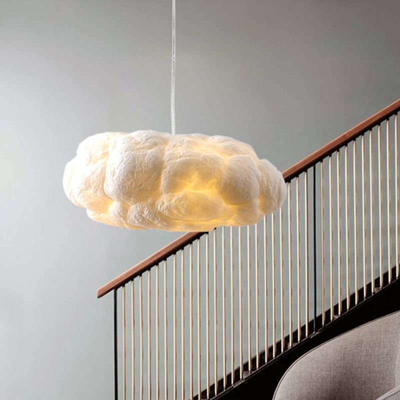 Minori Modern LED Pendelleuchte Wolke Weiß Wohnzimmer/Kinderzimmer PVC&Baumwolle