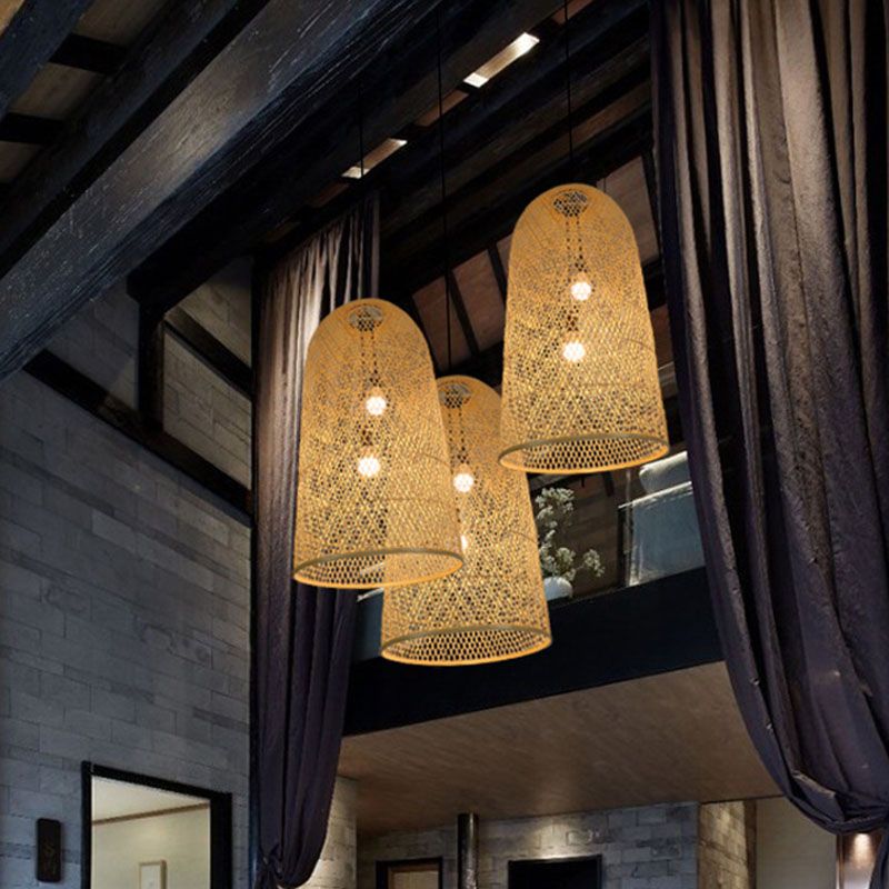 Ritta Design LED Pendelleuchte Schlafzimmer/Arbeitszimmer Bambus
