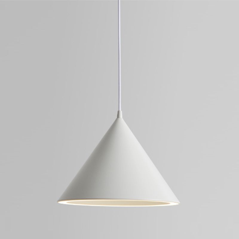 Morandi Minimalistische LED Pendelleuchte Weiß/Schwarz Schlafzimmer Acryl