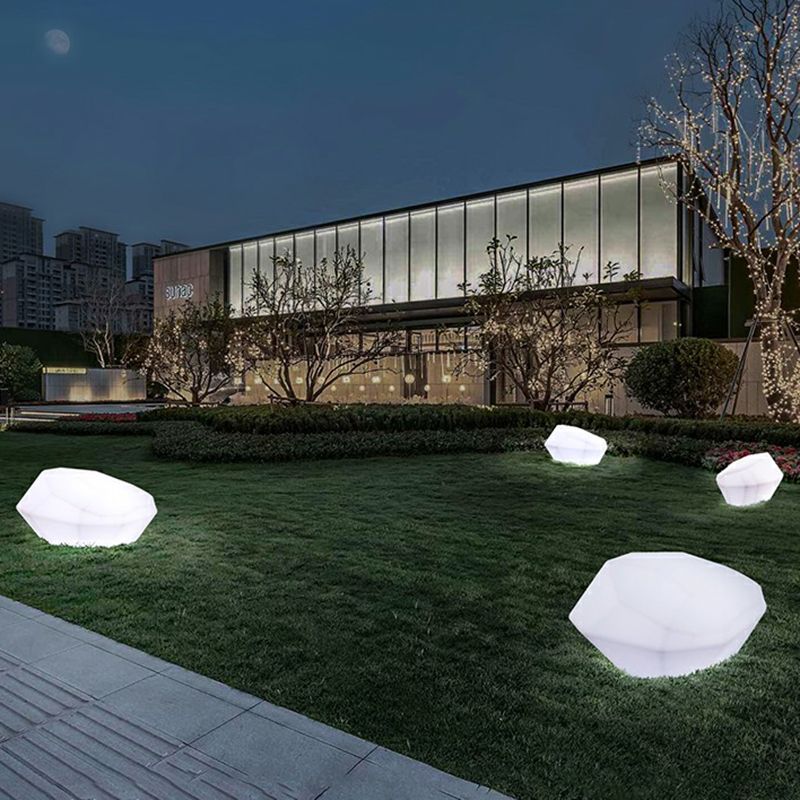 Pena Design LED Außenleuchte Rock Weiß Garten Acryl Wiederaufladbar 18/36/46CM lang