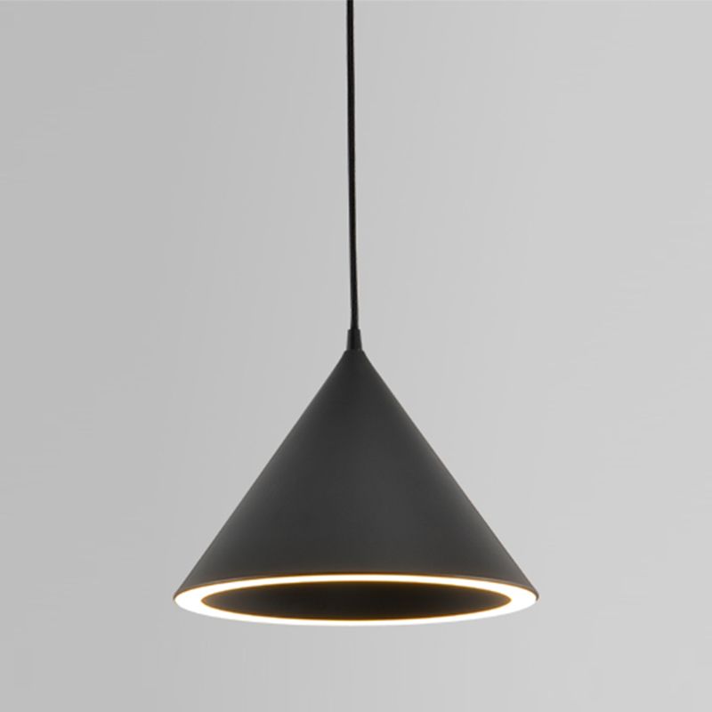 Morandi Minimalistische LED Pendelleuchte Weiß/Schwarz Schlafzimmer Acryl