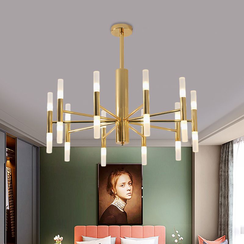 Marilyn Modern LED Kronleuchter Sputnik Gold Wohn/Schlafzimmer Metall