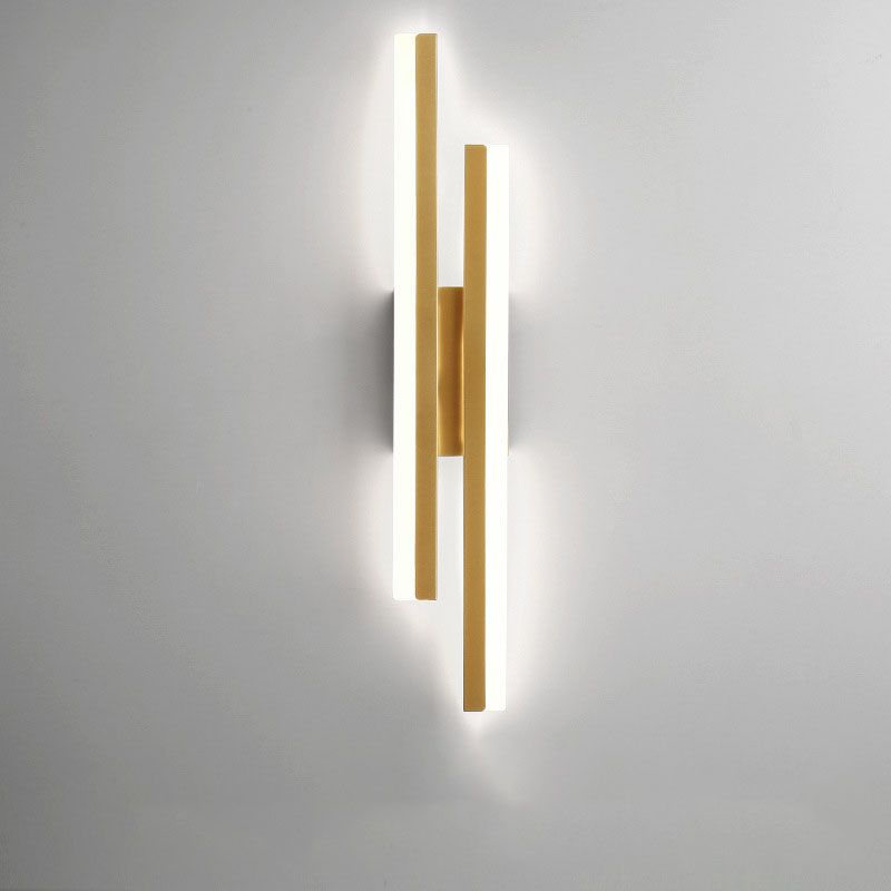 Alana Modern LED Wandleuchte Schwarz/Gold Wohn/Schlafzimmer Acryl&Metall