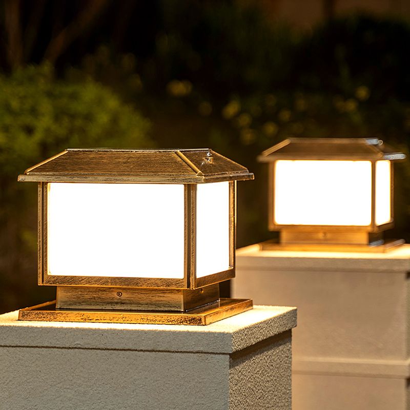 Riley Modern LED Außenleuchte Schwarz/Bronze Flur/Terrasse Metall Solar