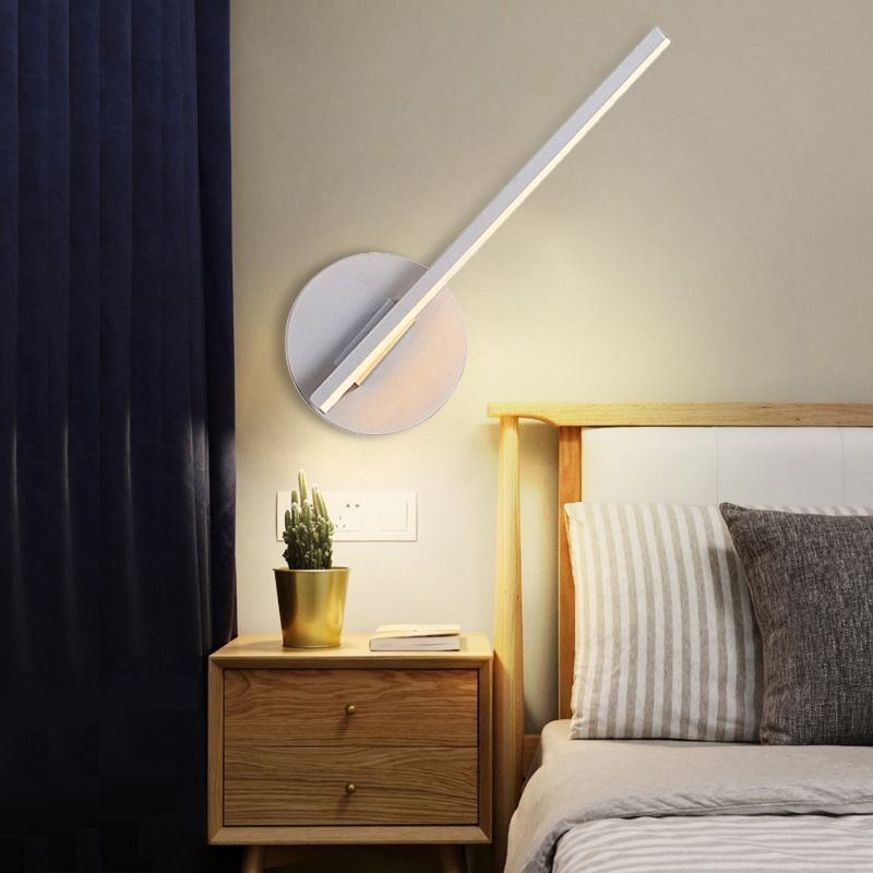 Edge Modern Minimalistisch LED Wandleuchte Schwarz/Weiß Schlaf/Wohnzimmer Metall&Acryl 30CM Lang