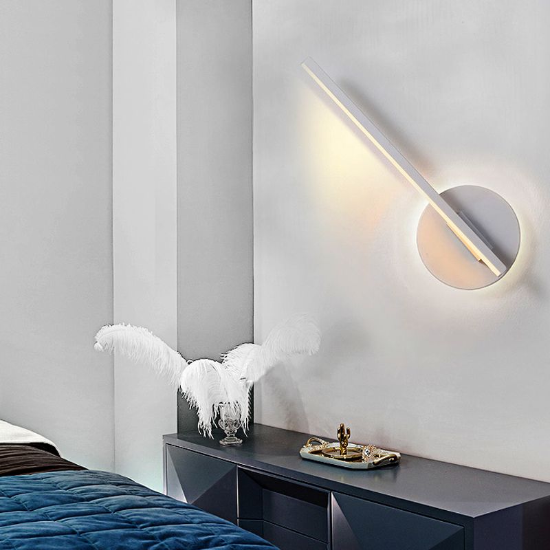 Edge Modern Minimalistisch LED Wandleuchte Schwarz/Weiß Schlaf/Wohnzimmer Metall&Acryl 30CM Lang