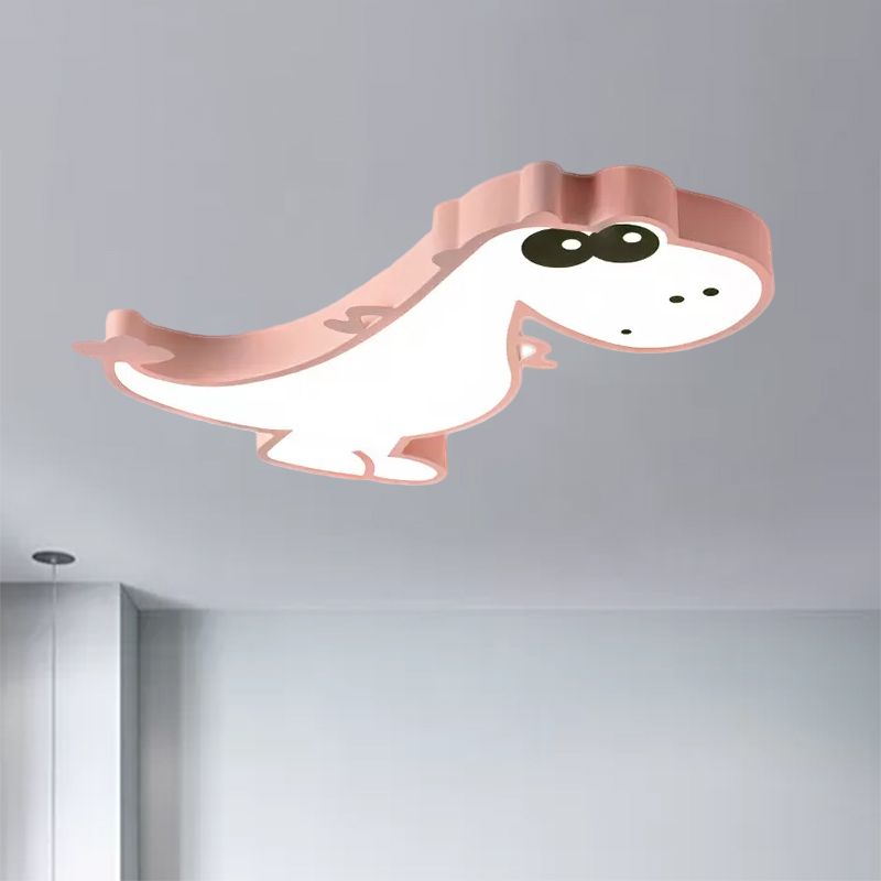 Freja Design Drachen LED Deckenleuchte Grün/Rosa Kinder/Schlafzimmer Metall&Acryl Dimmbar 48CM Höhe