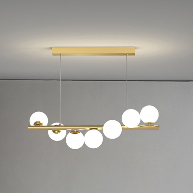 Valentina Modern LED Pendelleuchte Gold Schlafzimmer/Wohnszimmer Glas