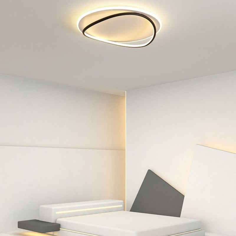 Quinn Design LED Deckenleuchte Dimmbar Ring Schwarz Ess/Wohn/Schlafzimmer