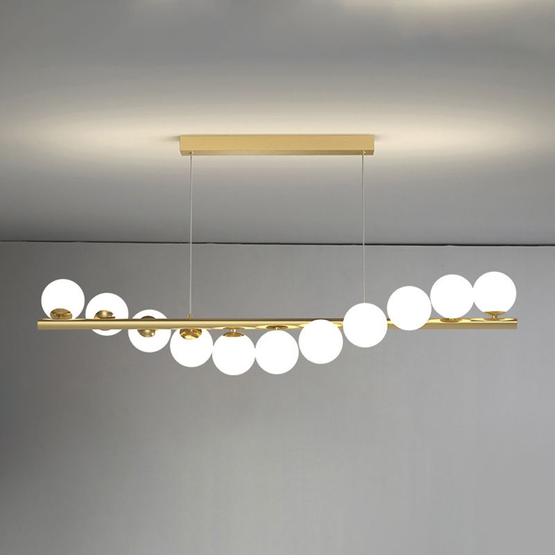 Valentina Modern LED Pendelleuchte Gold Schlafzimmer/Wohnszimmer Glas