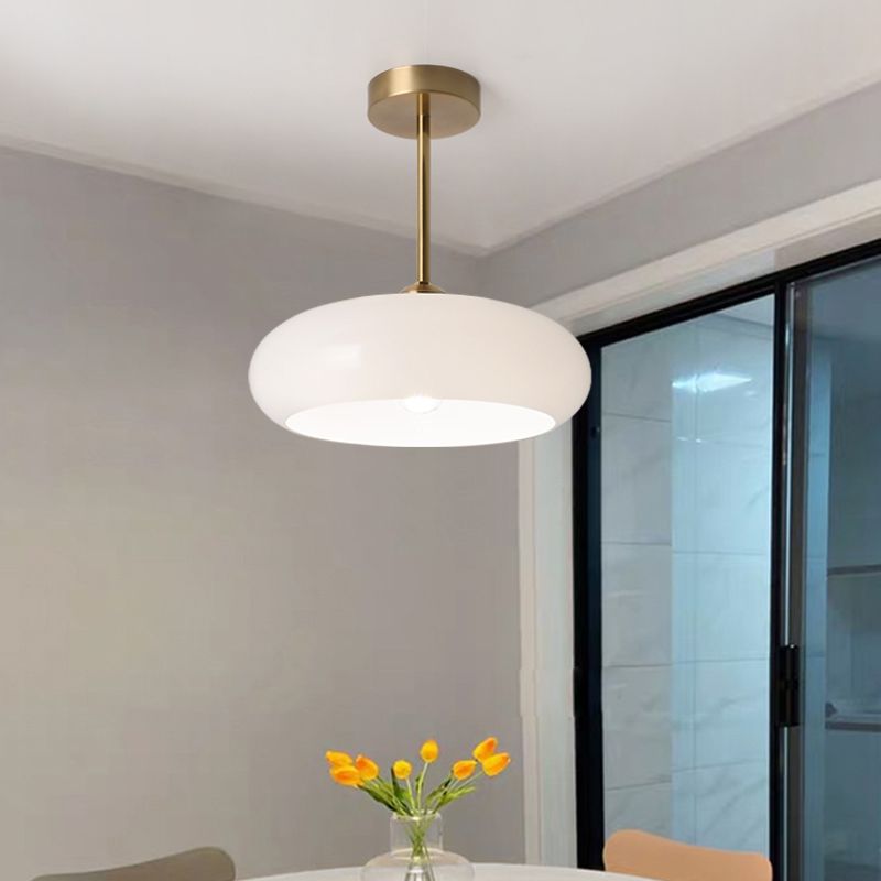 Hailie Modern LED Deckenleuchte Rund Weiß Schlaf/Wohnzimmer/Küche Metall/Glas