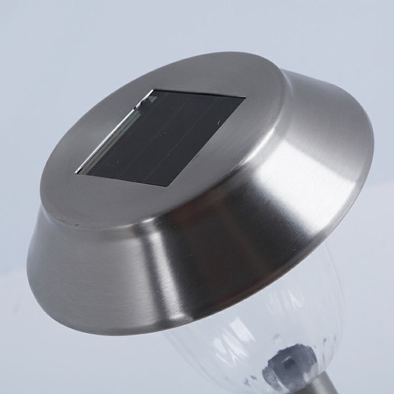 Pena Modern Schüssel Stehend LED Außenleuchte Silber Garten Metall&Acryl Solar