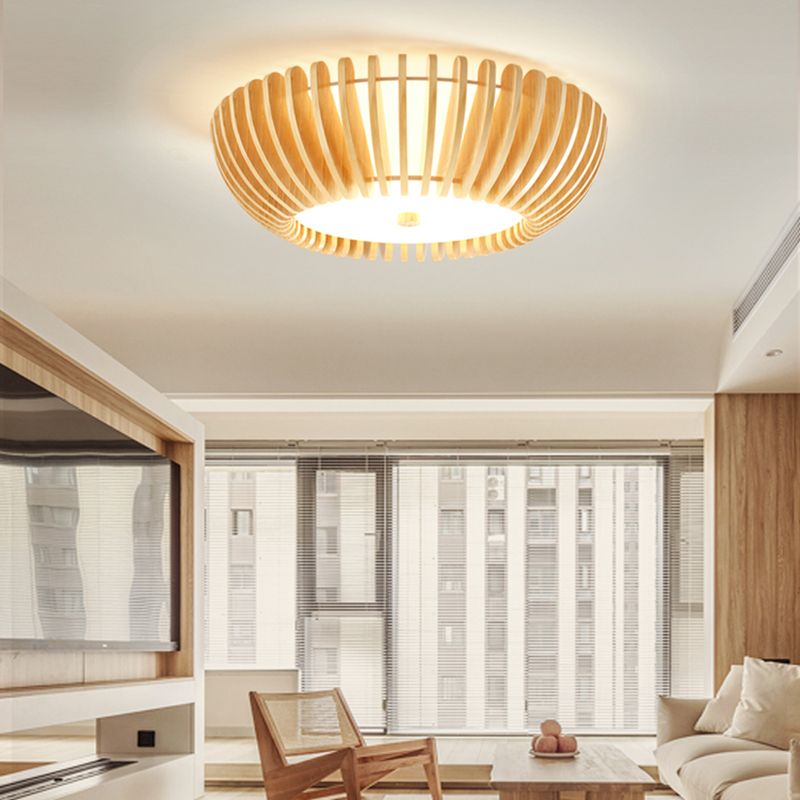 Ozawa Modern LED Deckenleuchte Schlafzimmer/Wohnzimmer Innen Holz Acryl