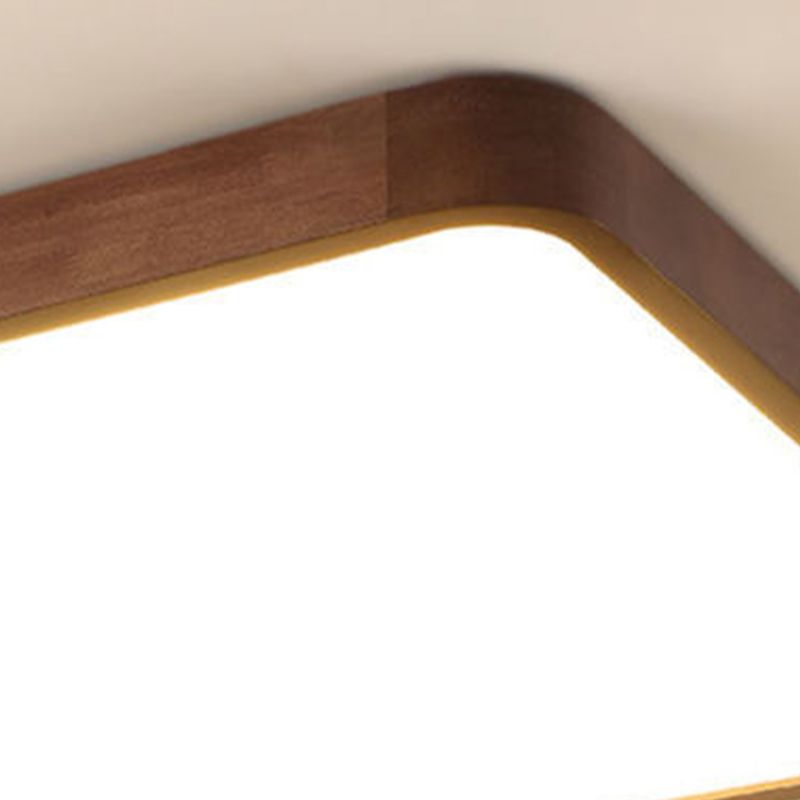Ozawa Modern LED Deckenleuchte Geometric Weiß Wohn/Schlafzimmer Holz