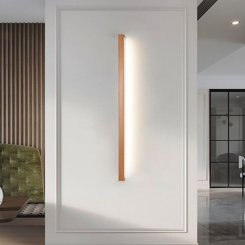 Ozawa Modern Linear LED Wandleuchte 1/2-flammig Ess/Badezimmer Spiegelfront Holz&Acryl