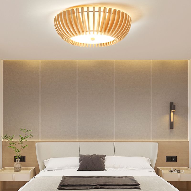 Ozawa Modern LED Deckenleuchte Schlafzimmer/Wohnzimmer Innen Holz Acryl