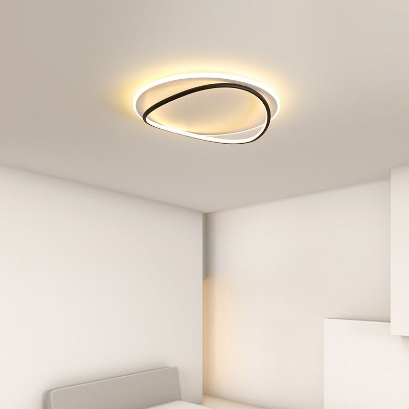 Quinn Design LED Deckenleuchte Dimmbar Ring Schwarz Ess/Wohn/Schlafzimmer