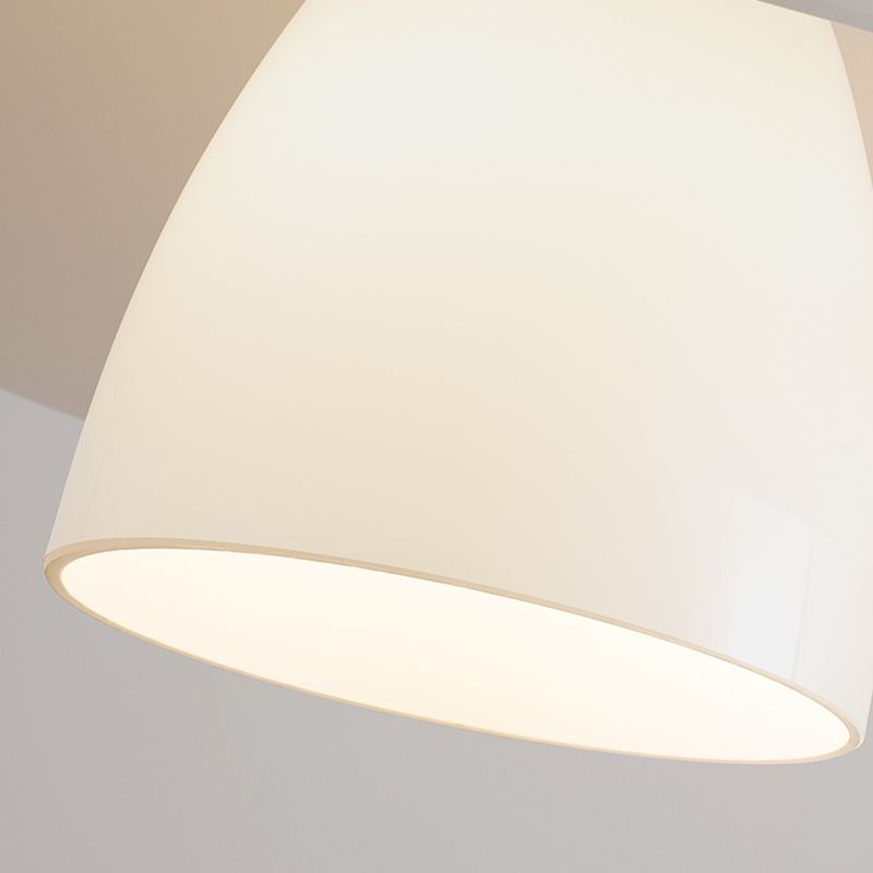 Carins Modern LED Pendelleuchte Weiß Esszimmer Esstisch Metall&Glas