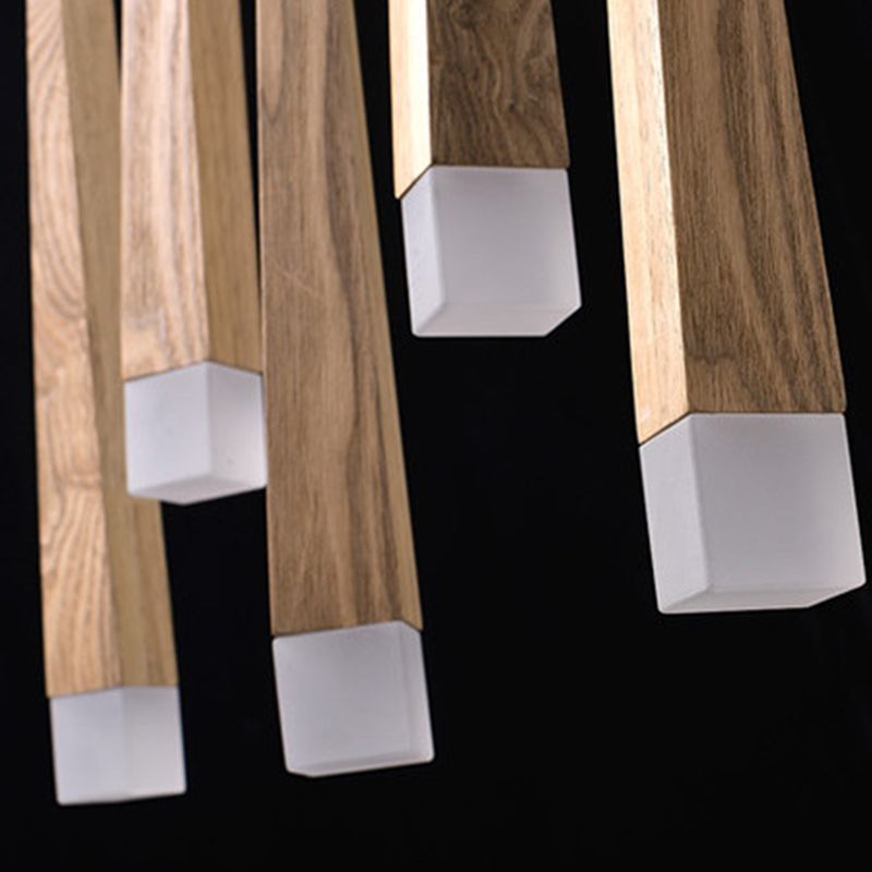 Ozawa Pendelleuchte Linear, Holz & Acryl für Esszimmer