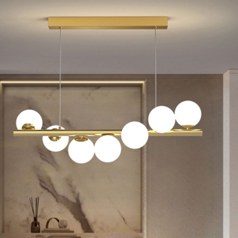 Valentina Modern LED Pendelleuchte Gold Schlafzimmer/Wohnszimmer Glas