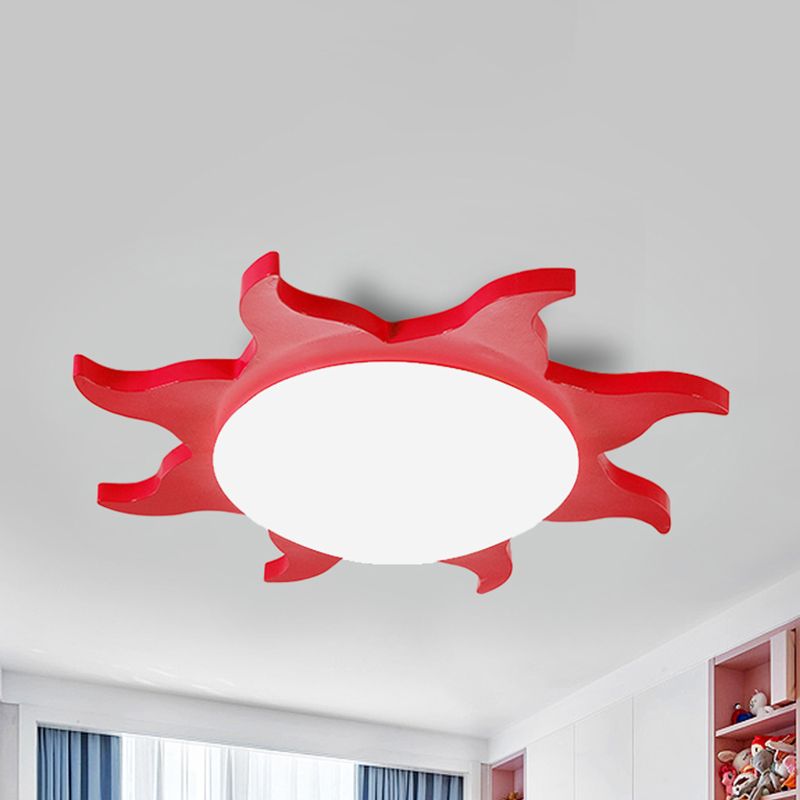 Freja Modern Sun Round Deckenleuchte, Rot/Gelb/Blau/Grün, Schlafzimmer